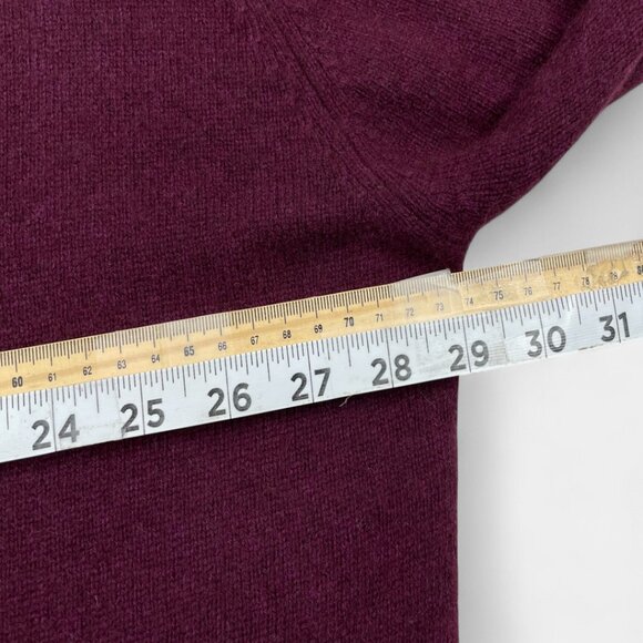 Woods & Gray Cashmere Sweater Men's 2XL Button Collar Burgundy Red Long Sleeve - Picture 4 of 7